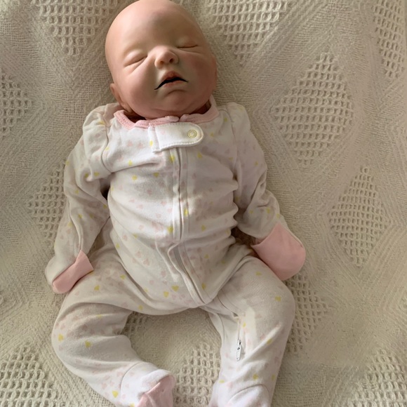 Baby Doll in Pink and White Outfit